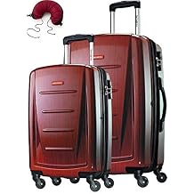Samsonite Winfield 2 Fashion 2 Piece Set Spinner 24 and 28 With Travel Pillow One Size, Burgundy