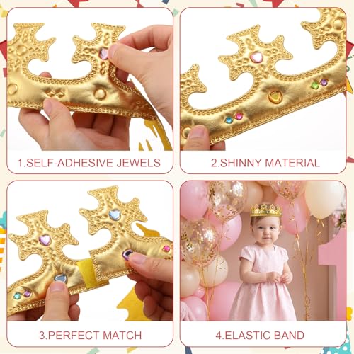 Coronas de princesa de espuma con diamantes adhesivos Yaomiao 3