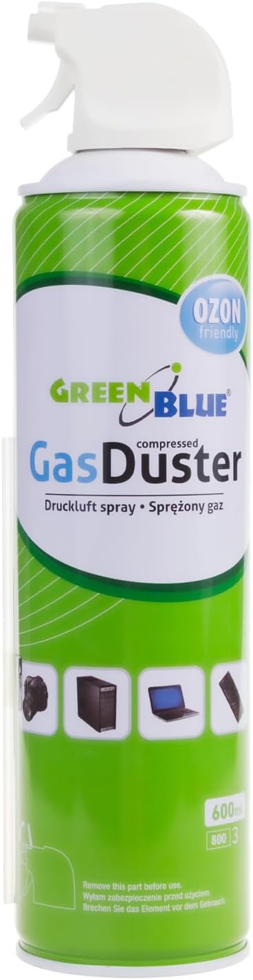 Green Blue GB600 Compressed Air Spray 1x 600ml Air Duster Cleaning Compressed Air Purifier Equipment Cleaner Ozone Friendly