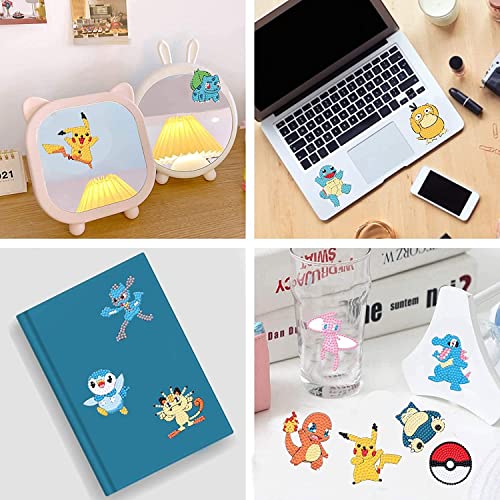 Htpdiop16 Pcs Diy Diamond Painting Stickers Kits For Kids, Creative Paint By Numbers Diamonds Dots Mosaic Stickers Arts And Crafts For Kids Boys Girls Adult Beginners #TOP3