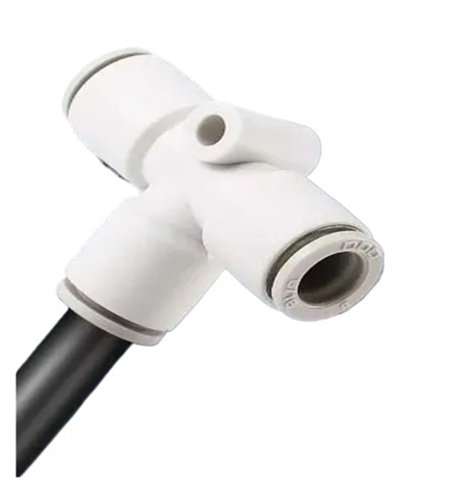 Conector de tubo de aire neumático tipo T que elimina caídas de presión en talleres