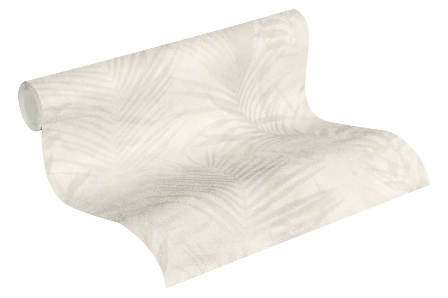 Sanders & Sanders papel pintado hojas de palmera beige crema 53 cm x 10.05 m