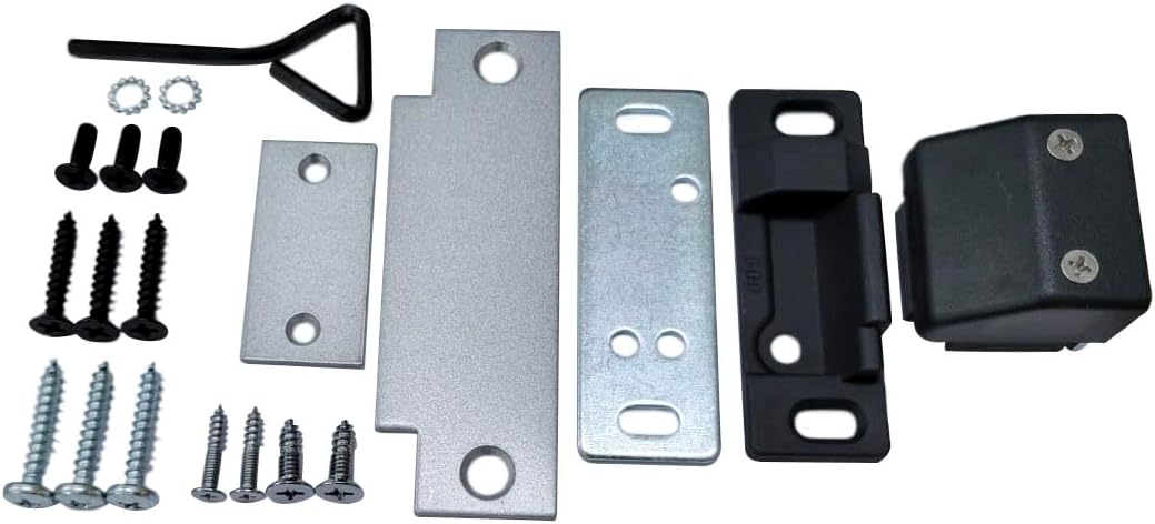 QCAA 32" Push Bar Panic Exit Device Rim Type, ANSI Grade 1 Certified, UL Listed, with Entrance Function Exterior Lever Lock, Matte Black, 1 Set, Made in Taiwan