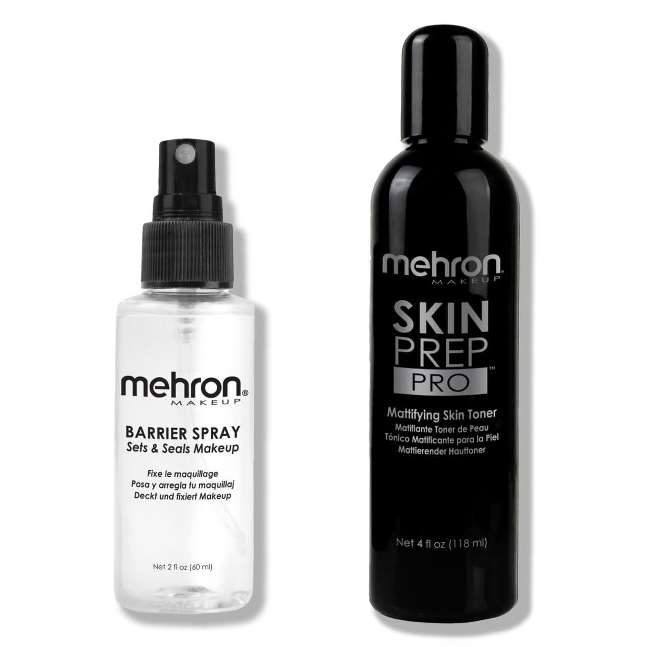 Mehron Makeup Barrier Spray & Skin Prep Pro Toner Set