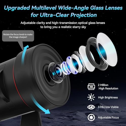 VanSmaGo 2026 Upgraded Star Projector, Planetarium Galaxy Projector for Bedroom Ceiling, Starry Sky Night Light 360 Rotating Nebula with Adjustable Knob and Timer for Kids, Gifts, Room Decor - Image 5