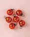 Luna Bazaar Mini Mercury Glass Ball Ornaments (1 to 1.5-Inch, Orange, Ava Design, Set of 6) - Great Gift Idea, Vintage-Style Decorations for Christmas, Special Occasions, Home Decor and Parties