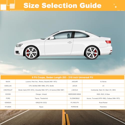 Image of GUNHYI 16 Layers Car Cover Waterproof All Weather, Heavy Duty Full Exterior Cover Universal Fit Coupe Porsche Panamera, Dodge Charger, Cadillac DeVille /DTS, Buick Park Avenue, Jaguar XJ etc.