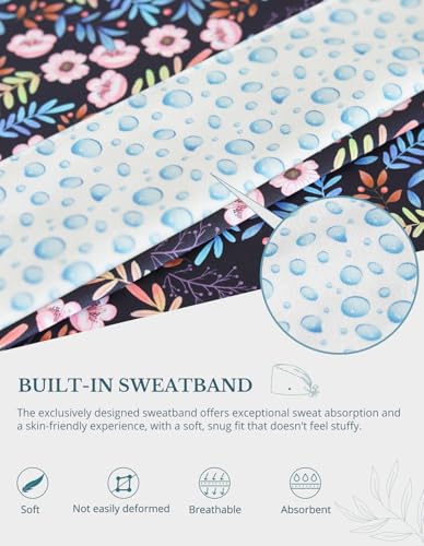 Image of Scrub Caps for Women with Buttons, Classic Surgical Caps | Double-Sided Printed, Adjustable,Long Hours, Sweatbands, Fabric Help Reduce Static Buildup