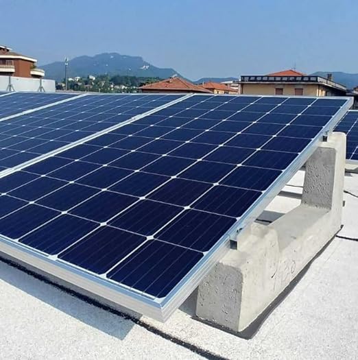 Modulo Fotovoltaico Monocristallino Potenza 410W Dimensioni 113,5x173x3 cm Risparmio Energetico (Black)