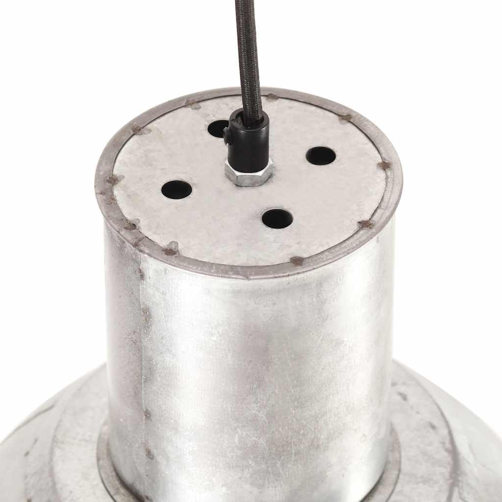 Lampa wisząca okrągła 25 W E27 28,5 cm srebrna