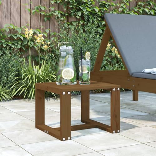 Xichuzi Mesa Auxiliar de jardín Madera Pino marrón Miel 40x38x28,5 cm, Mesas Auxiliares para Salon, Mesa Centro, Mesita Auxiliar Salon - 825082