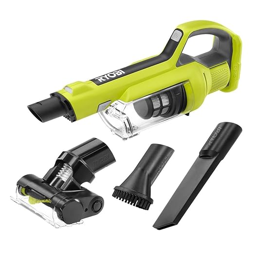 RYOBI ONE+ 18V Cordless Hand Vacuum with Powered Brush – Black & Green (PCL700B) | Refurbished