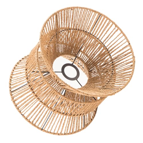Pantalla retro tejida para lámparas de araña en salones rústicos