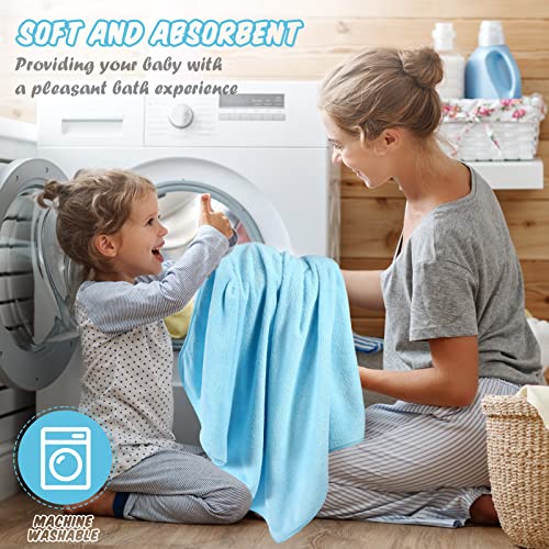 Mixweer 6 Pieces Baby Hooded Towels Coral Fleece Baby Bath Towel 31.5 X 31.5 Inch Absorbent Soft Bath Towel Baby Towel Set With Cute Design Baby Shower Towel Gift For Newborns, Infants And Toddlers #TOP6