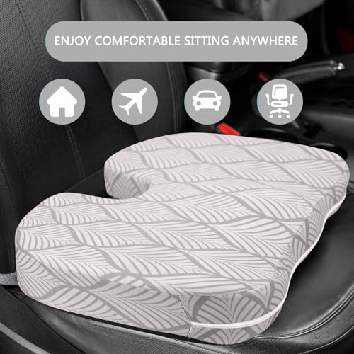 Image of Tailbone Pain Relief Cushion, Memory Foam Seat Cushion for Coccyx Sciatica Pain Pressure Relief Office Desk Chair