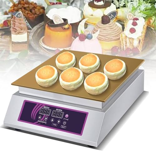 DPLXQPP Stainless Steel Electric Dorayaki Maker,Pancake Maker,Electric Souffle Maker,60-240? Temperature Controlled Electric Waffle Maker for Home,Kitchen,Restaurant, Bakery,A-110V