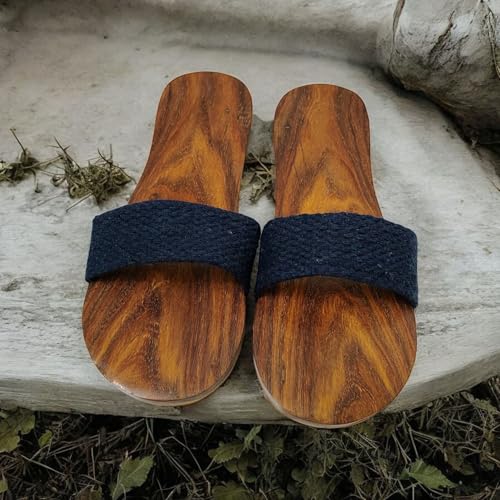 Image of Slippers For Men| Lakdi Ki Paduka, Chappal For mandir Or Puja Ghar| Khadau Chappal For Men (Size-6-8UK) (Rosewood-Brown)