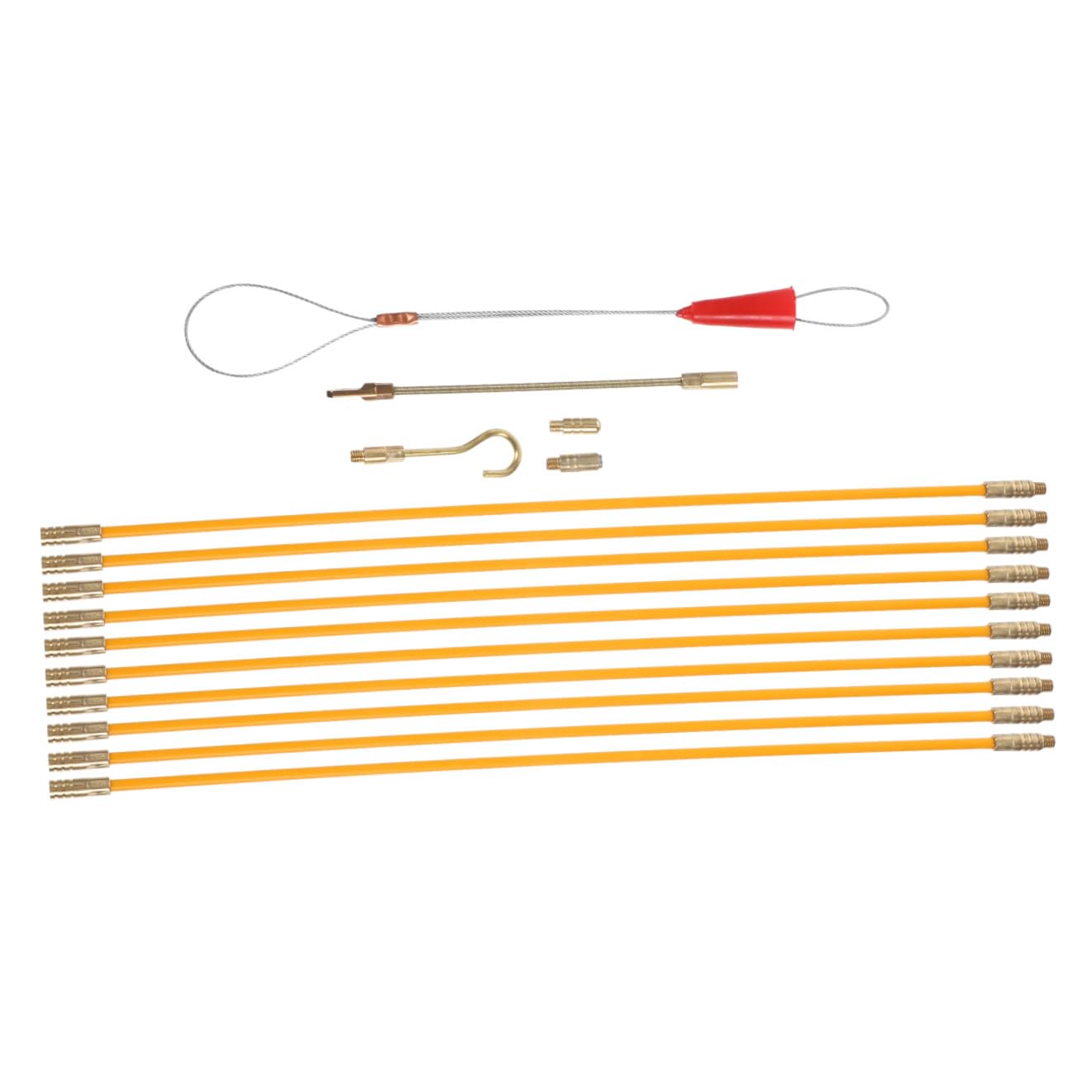 NUOBESTY 10 Stück Glasfaser Drahtziehstangen 33cm Kabelzughilfe mit Langer Lebensdauer und Bruchfestigkeit für Gewerbliche und Private Elektroinstallationen