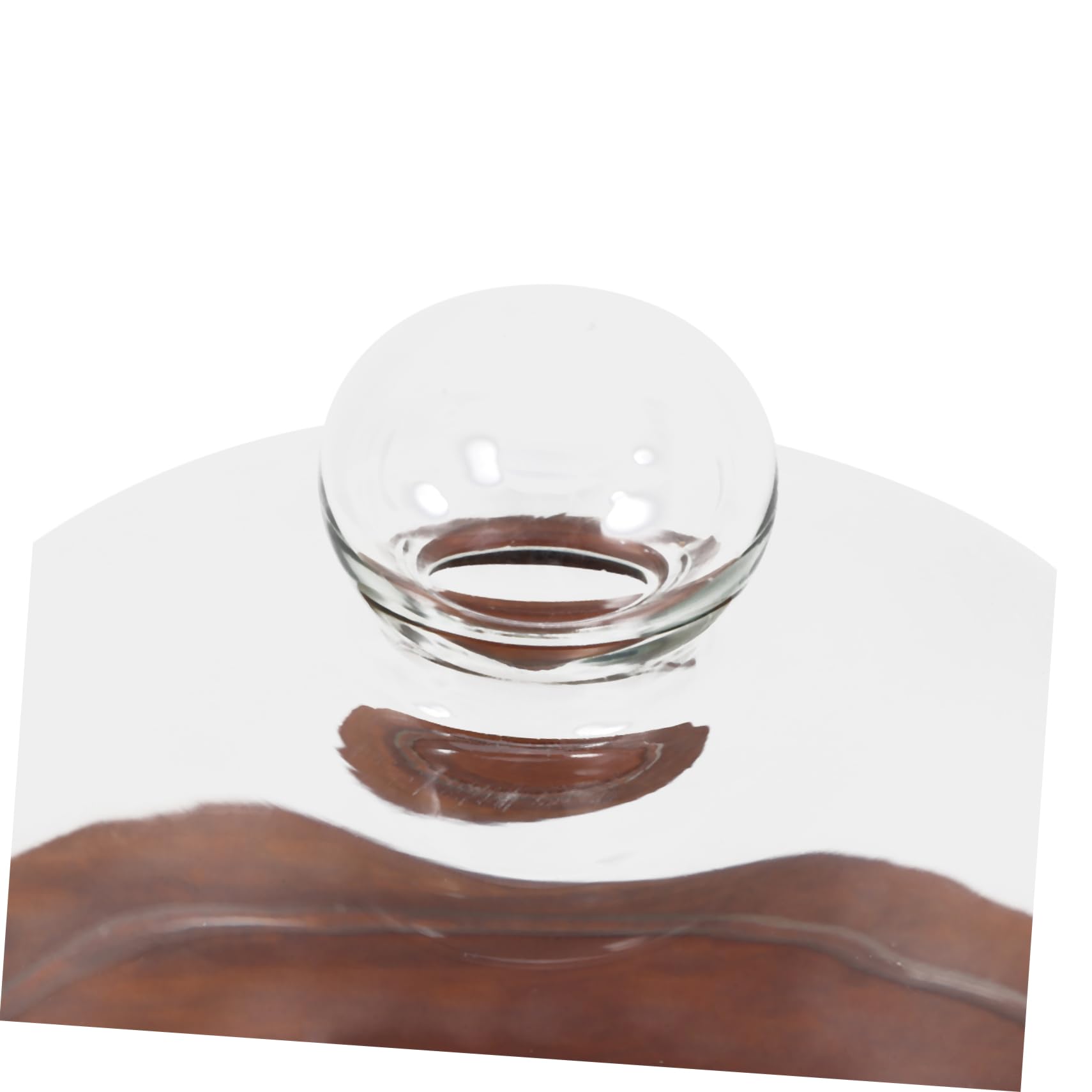 OUNONA Présentoir à Gâteaux Transparent en Bois et Verre, Plateau Café | Cupcakes et Fruits, Usage Mariage ou Bureau, 1 Pièce, Style Élégant et Délicat