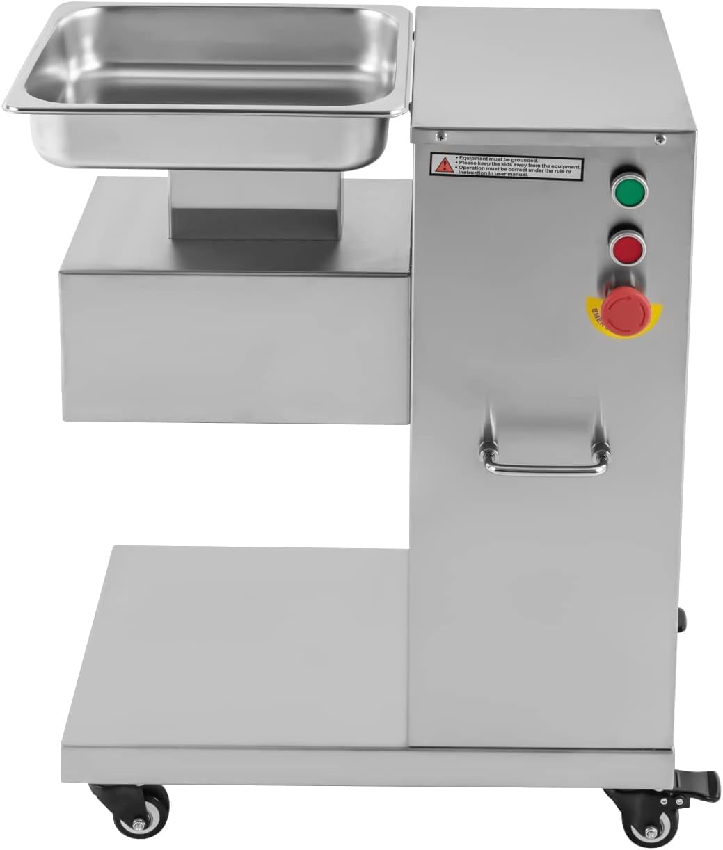 Commercial Vegetable Slicer Electric Potato Slicing Machine Sweet Potato Slicer Automatic Fruit Slicer Stainless Steel for Cabbage Onion Tomato,