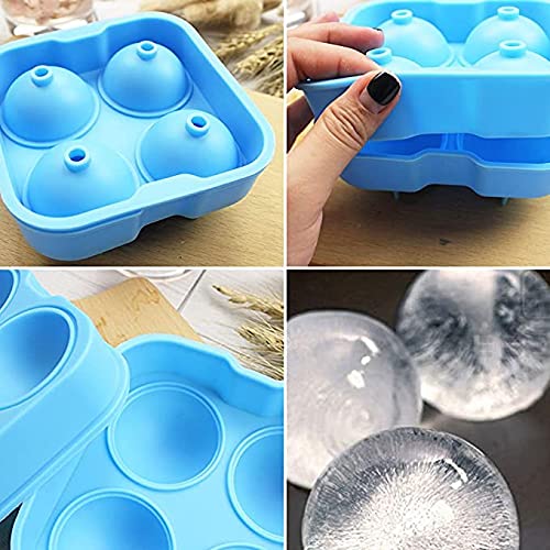 製氷皿 丸氷 4個大ボール製氷器 ２個セット 直径4.5CM 氷 シリコン製 Amazon | Joyoldelf 製氷皿 丸氷 4個大ボール製氷器 2個セット