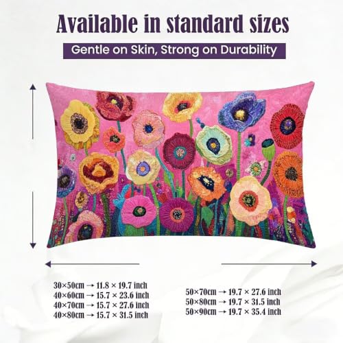 Housse de Coussin Extérieure Imperméable Rouge 50x90 cm | Lot de 2 - 5