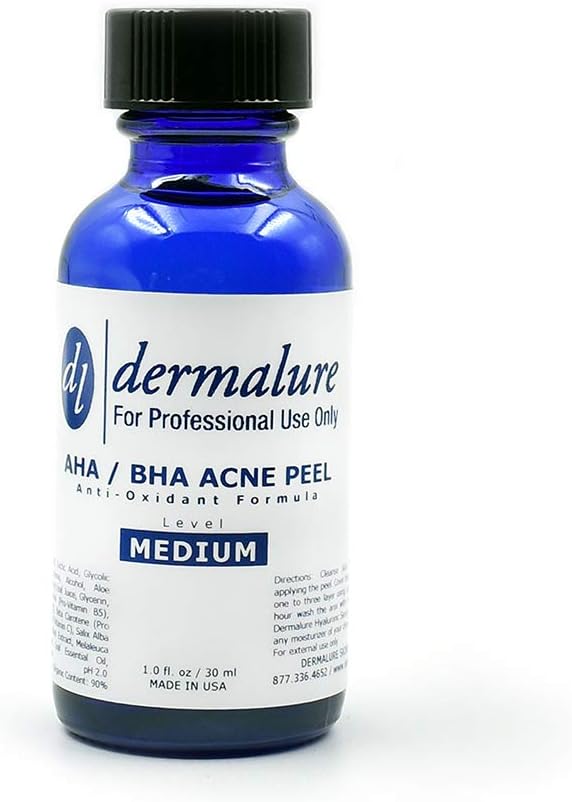 AHA/BHA Peel 15% MEDICAL GRADE Facial Chemical Peel for Oily & Acne Prone Skin. Salicylic 5%, Lactic 5%, Glycolic 5%, Ascorbic Acid, Niacinamide. Beta Alpha Hydroxy Acid (1.0 fl oz / 30 ml)
