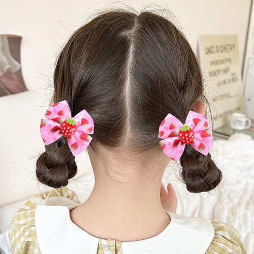 2 Piezas Pinzas para el Cabello con Diseño de Fresa, Clip Cocodrilo Decorativo para Niñas y Mujeres miniatura 4