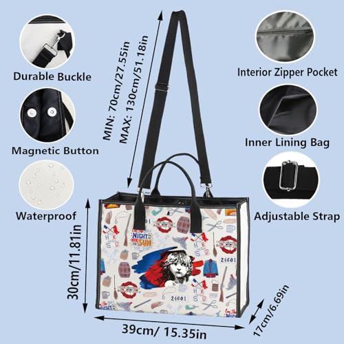WZMPA Theater Musical Makeup Case Musical Quote Gift One More Day Before The Storm Zipper Pouch Bag Drama Merchandise (24601 BG) - Image 2
