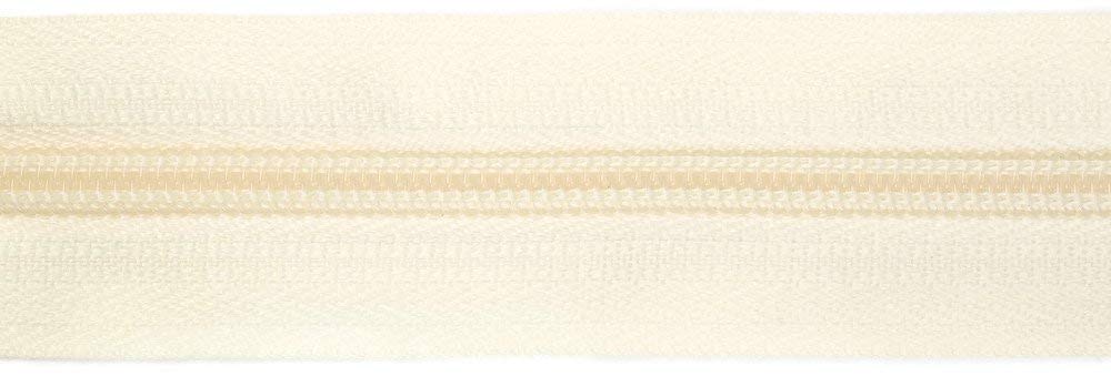 Jajasio Endlosreißverschluss mit Zipper 5mm (Autolock), 50 Meter, Reißverschluss endlos Auswahl aus 40 Farben/Farbe: 90 – Sand