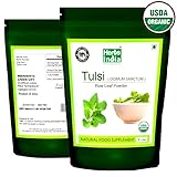 Tulsi Holy Basil Tender Leaves Powder - Ocimum sanctum - 100% USDA Certified Organic - Herbs India (Pack of 1 X 1 Pound)