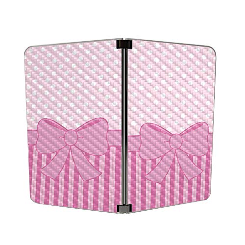 Image of MIGHTY SKINS MightySkins Carbon Fiber Skin for Microsoft Surface Duo - Pink Present | Protective, Durable Textured Carbon Fiber Finish | Easy to Apply, Remove, and Change Styles | Made in The USA