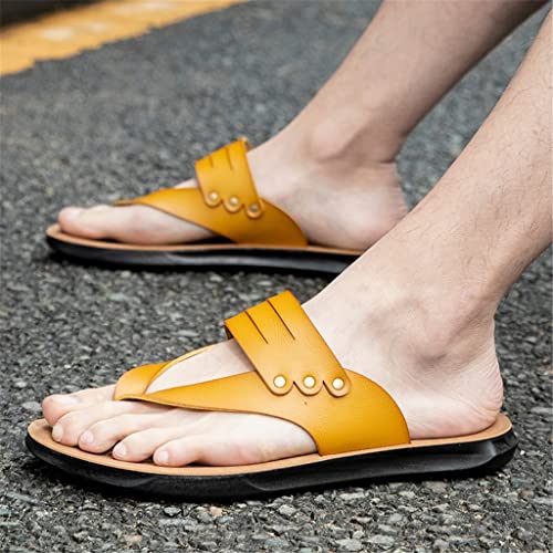 Men's Slippers Roman Sandals Outdoor Non-Slip Beach Slippers Comfortable Men's Shoes(White-Dinosaur Doodle4,40 Code)4