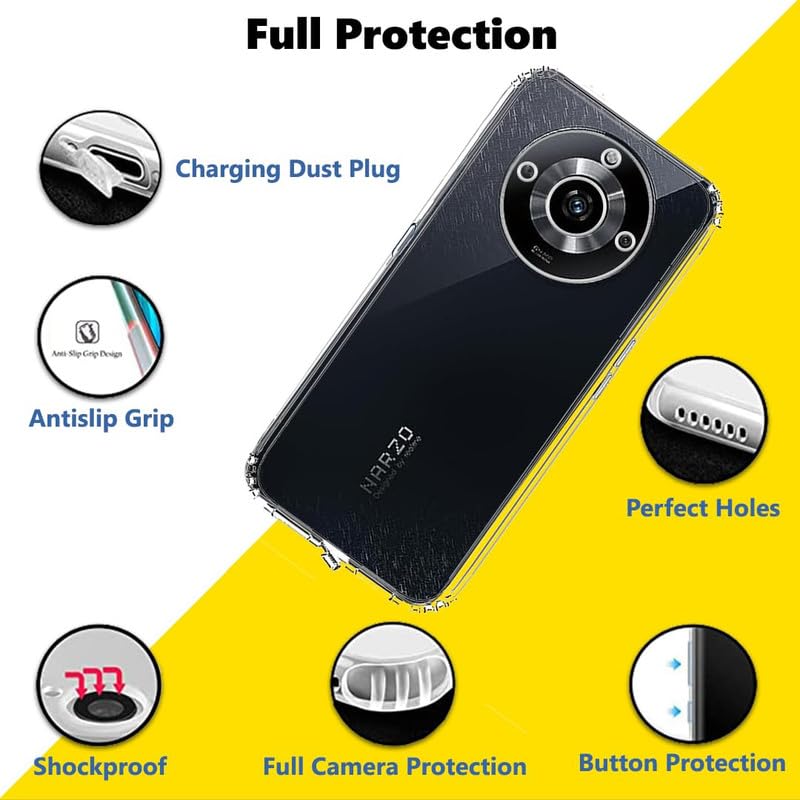 Image of Case Creation Brand - Mobile Cover for Realme Narzo 60 (Soft & Flexible Back Case), Transparent