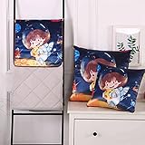 goodFarewell Cojín Manta 2 en 1 Exploración Espacial Almohada Edredón Multifuncional Almohada Manta Respaldo Cojín Suave y Decorativa Siesta Cojines para sofá Cama Silla de Oficina