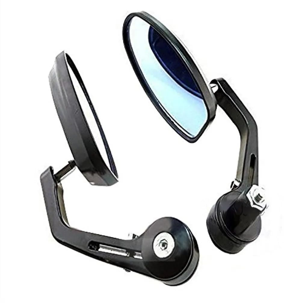 Ozango Bike Handle Bar Rear View Mirror Rectangle Side Fancy Oval Mirror Black Set of 2 Compatible for Suzuki Gixxer SF 250 1