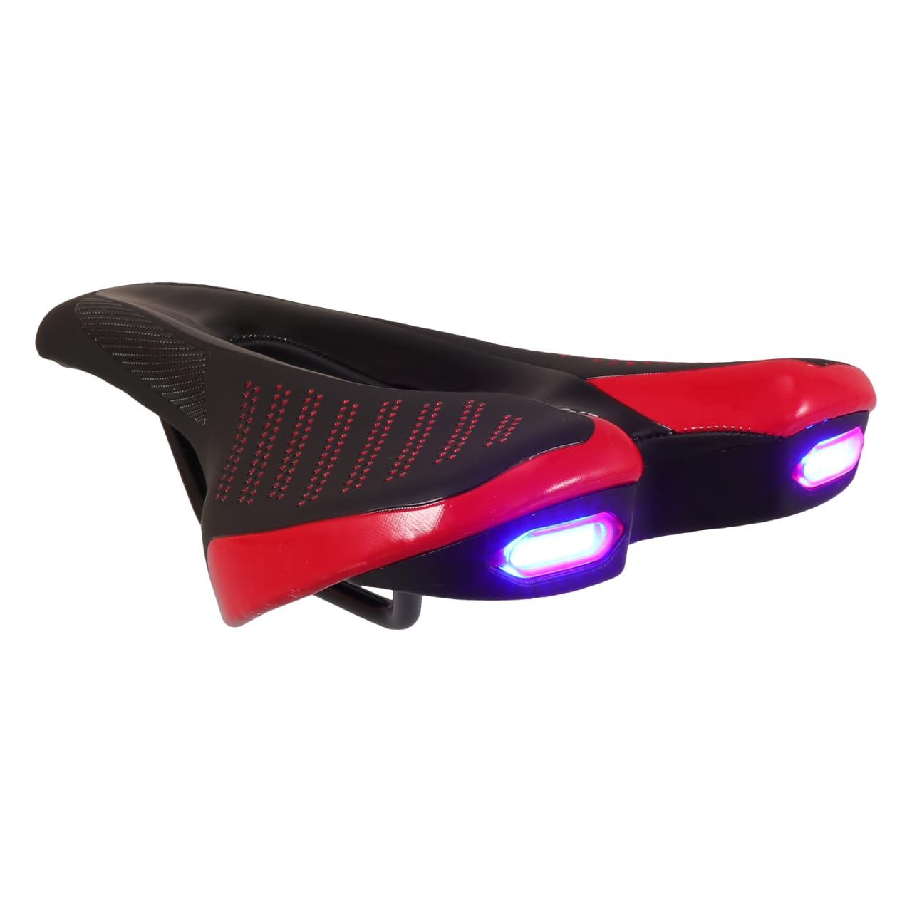 Abaodam Mountain Bike Saddle Seat with Light Shock-Absorbing and Breathable Padded Bike Seat Cushion for Comfortable Cycling Easy Installation for Night Riding Safety