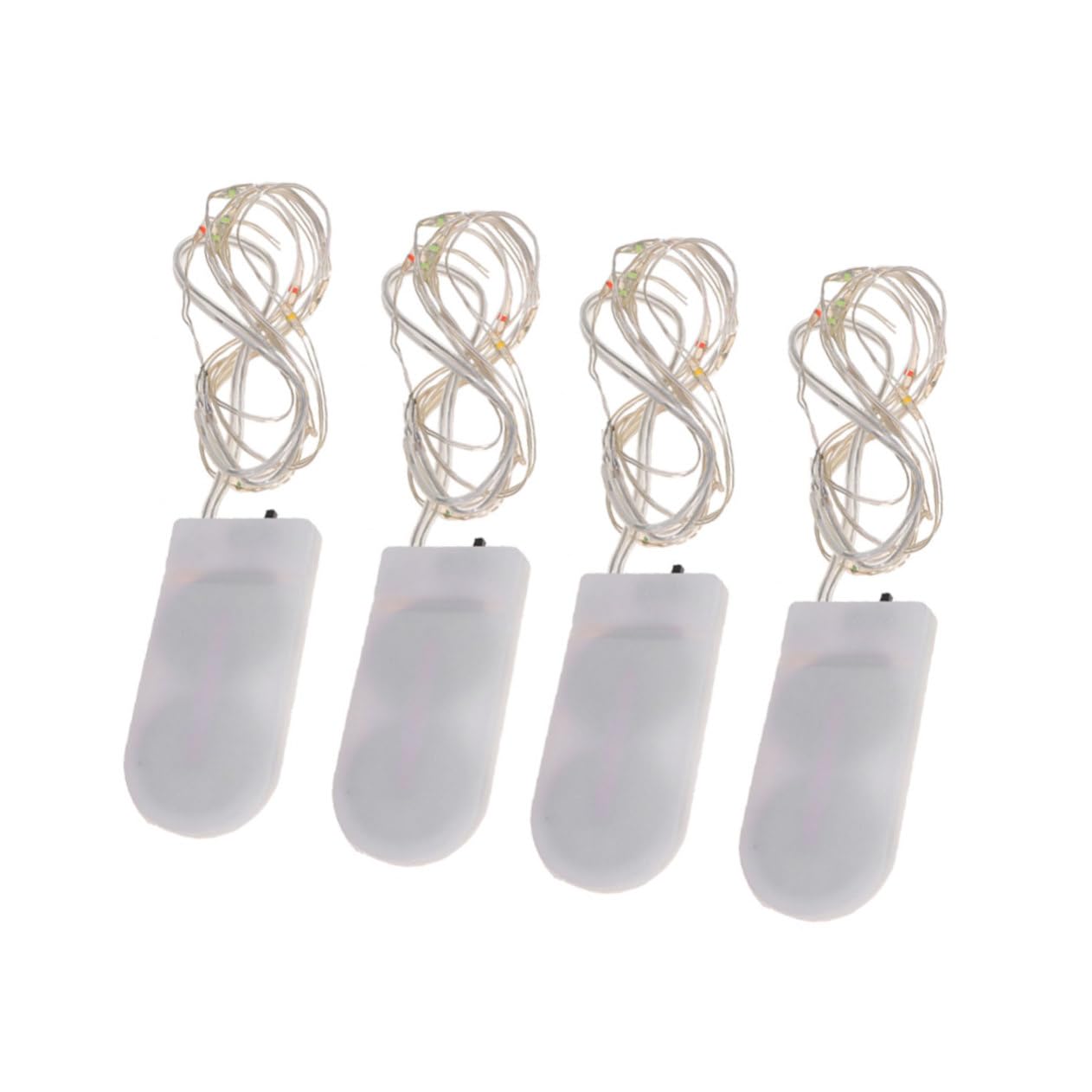 CONGARTENO 4pcs Christmas Tree Lights Green White Led Lights for Decor Atmosphere Battery Operated Great for Parties