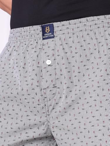 Image of Urban Scottish Men's Boxer Pants 100% Cotton Material with A Stylish Print Soft and Stretchy Elastic Waist Band Dynamic Movement and Hardwearing Stitching Breathable with A Gentle Snug Fit