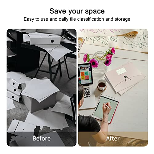 Jimeiqi Expanding File Folder, 13 Pocket Accordian Filing Folder With Pockets With Elastic Buckles Closure, Document Organizer, Perfect For Home School Office (Pink) #TOP4