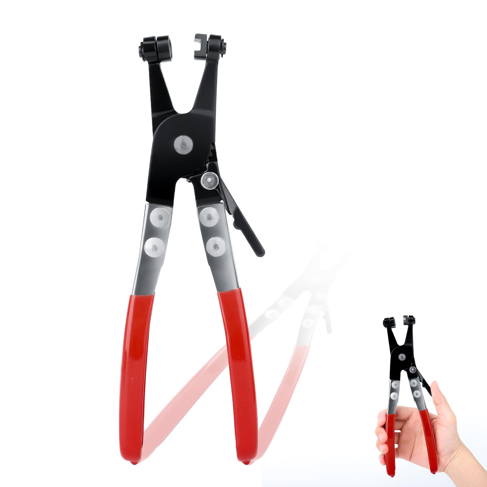 Car Clamp Pliers, Hose Clamp Pliers Straight Neck Pressure Pliers for Installation and Removal of Automobile Hose Clamps (Style 1)