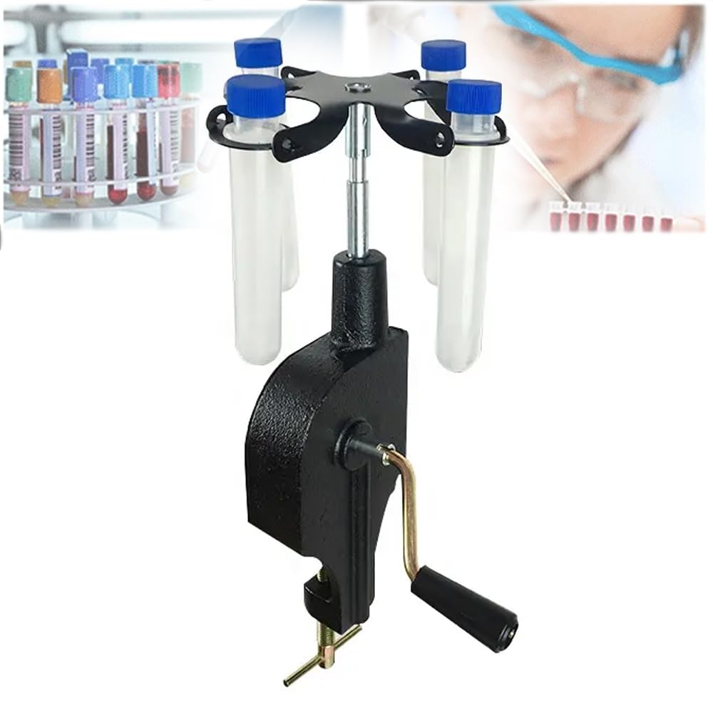 Manuelle Zentrifuge, 1800 U/min Handkurbelmaschine für 15 ml x 4 Röhrchen, Tischmontage für zentrifugale Trennung und Demonstrationsexperimente