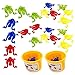 STOBOK 24Pcs Springen Frosch Spielzeug Kunststoff Springen Frosch Finger Drücken Spielzeug Prellen mit Einem Eimer für Kinder Spielen ( Zufällig Farbe )