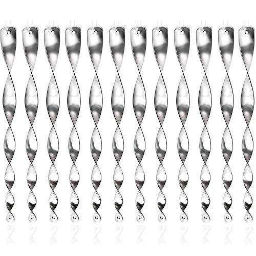 Preisvergleich Produktbild Ritte Vogelabwehr, Reflektierende Windspirale Vogelabwehr zur Abwehr 12er Set Reflektierende Windspirale in Silber zur Dekoration für Balkon und Garten