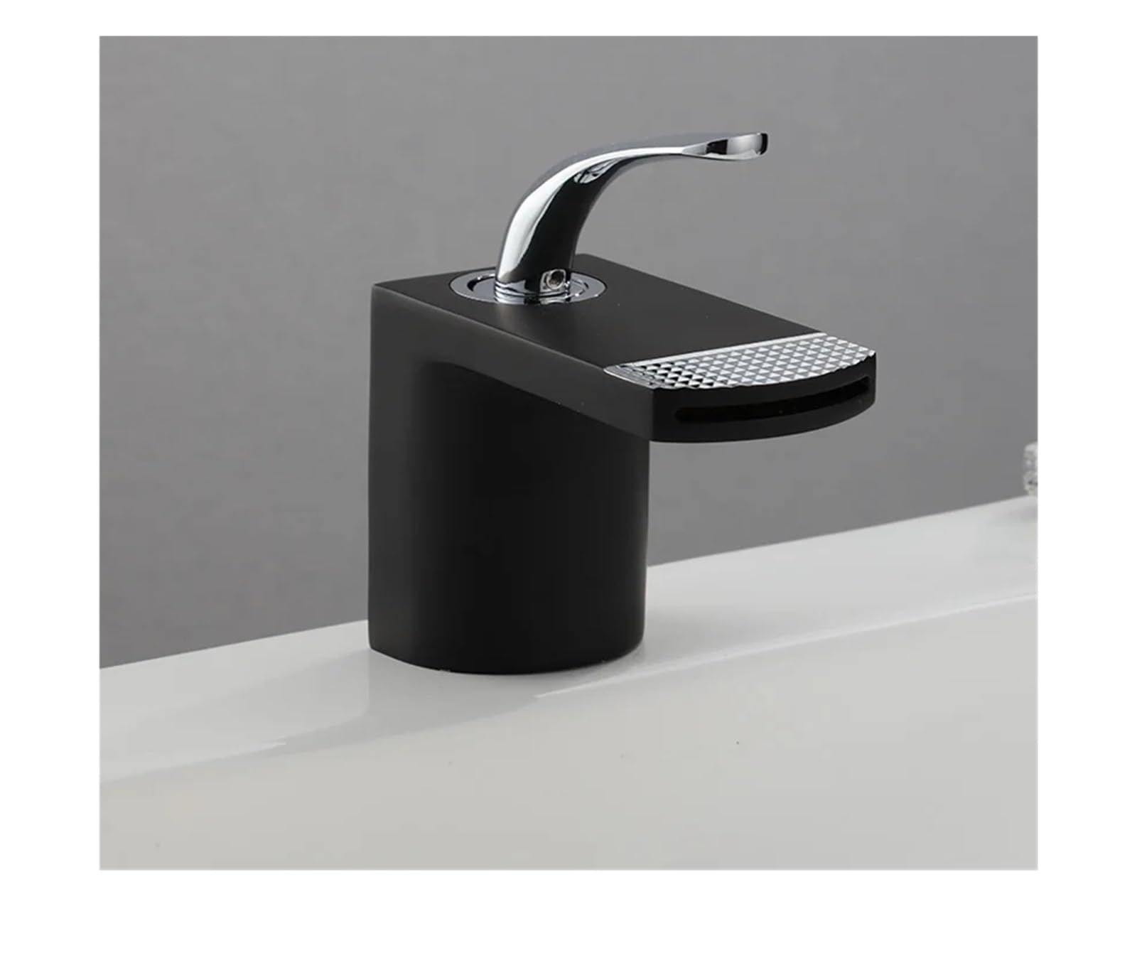 VDOQTLJT Waterfall Bathroom Faucet Cold and Hot White Black Single Hole Holder Vanity Vessel Sinks Mixer Tap Water Sink