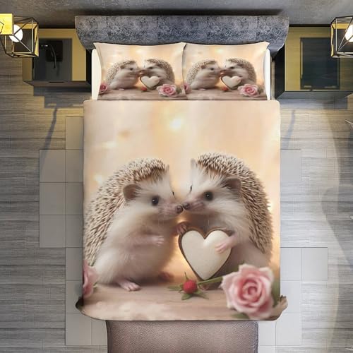 Housse de couette 3D douce et infroissable avec fermeture éclair pratique - 3
