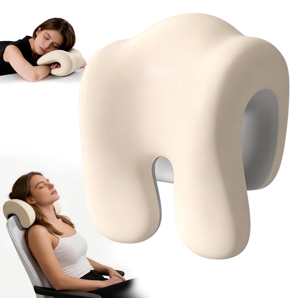 Wxeadu Black Office Chair Headrest, Neck Support Pillow For Office Chairs, Memory Foam Ergonomic Pillow For Neck And Shoulder Pain, Neck Rest Pillow For Office Chair White