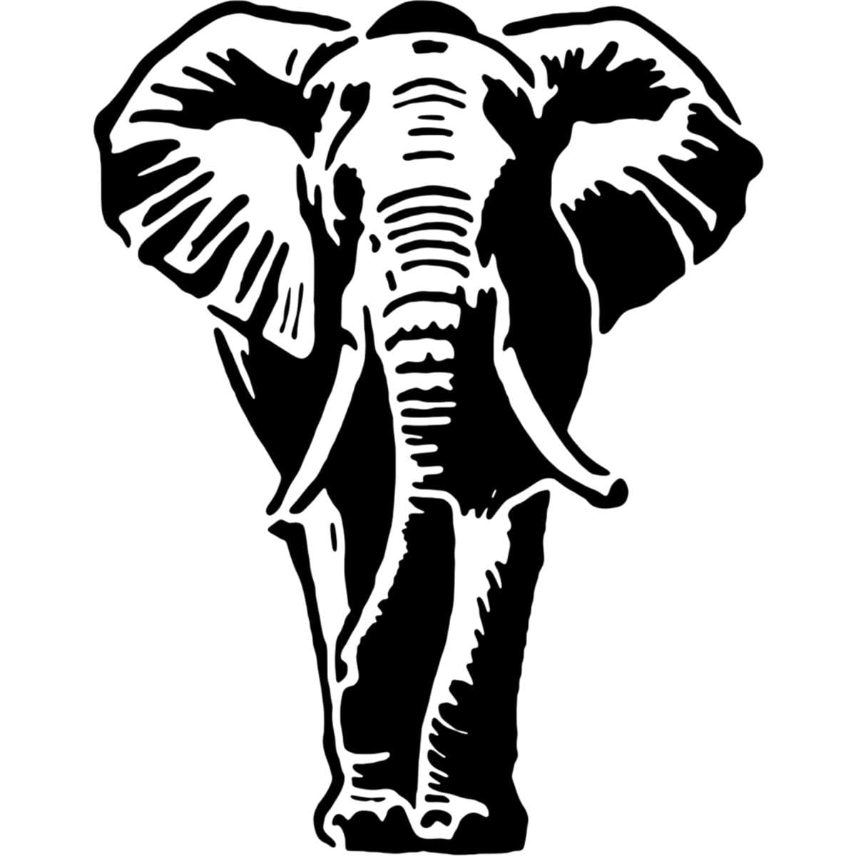 Azeeda 'African Elephant' Reusable Stencil – Durable Decorative Template for Painting and Spraying on Walls, Tiles, Wood, Fabric & Craft Projects - XL (A3) (WS00074653)