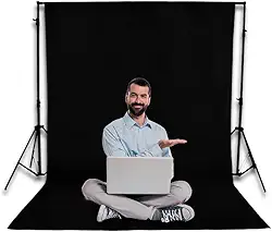 Tecido Fundo Infinito Fotográfico Chroma Key 1,90 X 3,00 Mts (Preto)