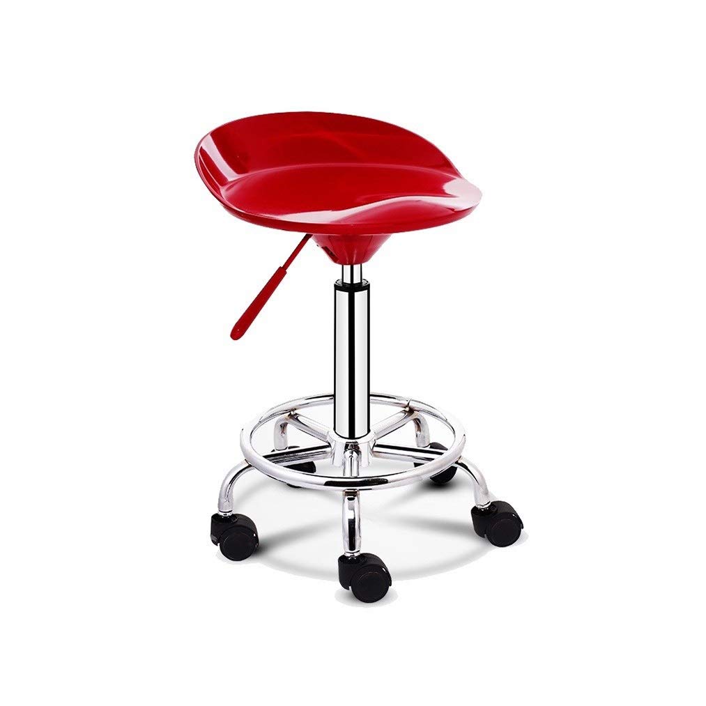 Oasis 赤いメッシュバースツール 高さ調整可能 大人の雰囲気のサテン